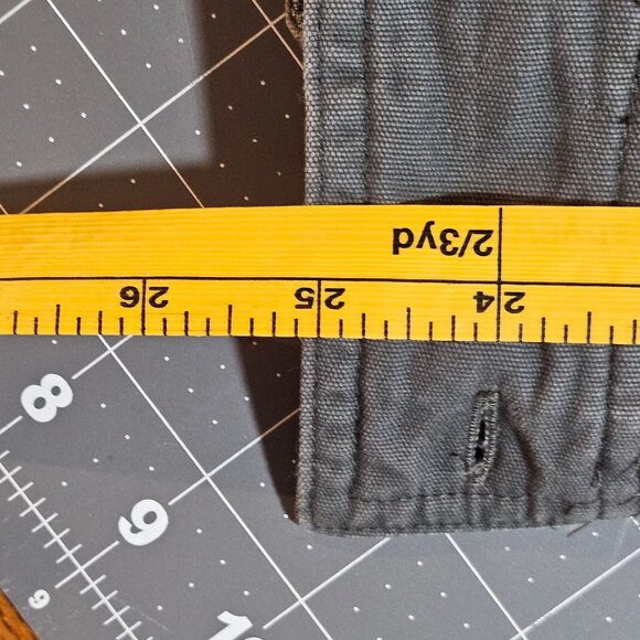 Tailor Vintage Mens Gray Sherpa-Lined Canvas Jacket With Corduroy Collar & Butto - Picture 13 of 16